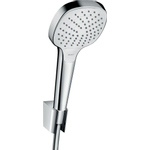Hansgrohe Croma select e PorterS badset - met Croma - select E Vario - handdouche - met wandhouder - met isiflex B - doucheslang - 125cm wit/chroom - wit chroom 0605481