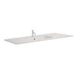 Crosswater Glide II Wastafel inbouw - 100x45cm - 1 kraangat - glas - glans ice wit SW487216