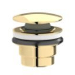 Plieger Roma design afvoerplug m/z overloop 2 in 1 1 1/4 max. 70mm, kom inclusief blad goud SW453691