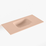 Mondiaz LEX Fontein - 60x30x0.9cm - wasbak midden - zonder kraangaten - voor toiletmeubel - Solid surface - Rosee SW1025907