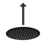 Fortifura Calvi Tête de douche - 30cm - rond - bras plafond 20cm - Noir mat SW1212681