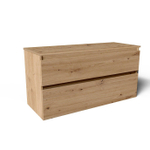Saniclass Vita Badkamermeubelset - 120x60x46cm - 2 lades - greeploos - topblad - rustiek eiken SW1439462