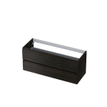 Ink meuble sous lavabo 120x52x45cm 2 tiroirs sans poignée cadre tournant en bois chêne intense SW439377
