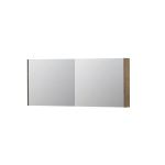 INK SPK1 spiegelkast – 140x60x14 cm – 2 deuren, dubbelzijdige spiegeldeuren – Naturel Eiken mat SW454728