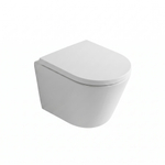 QeramiQ Dely Pack WC suspendu - 36.3x51.7cm - à fond creux - rimless - abattant 35mm - blanc mat SW1225248