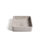 Ideavit Zoe lavabo 39x39x12cm béton carré gris clair SW568401