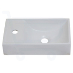 H&R Badmeubelen Qube Fontein - 41x22x10cm - kraangat links - wit SW46