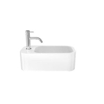 Crosswater Basin Lave-mains WC - 48x16x25cm - 1 trou de robinet gauche - blanc brillant SW670213