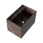 BRAUER Cube Lavabo pour meuble - 60x40x45.7cm - sans trop-plein - 1 vasque - sans trou de robinet - composite - Copper Brown SW957316