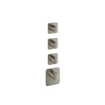Hotbath Gal Afbouwdeel voor Highflow Thermostaat met 3 stopkranen Geborsteld nikkel PVD SW656345
