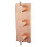 Wiesbaden Caral Ensemble de finition thermostatique encastré 3 voies cuivre brossé SW420093