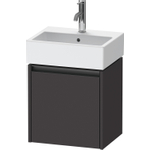 Duravit Ketho.2 Wastafelonderbouwkast - met 1 deur - 43.4x33.8x44cm rechts - met greep antraciet - grafiet supermat SW772340