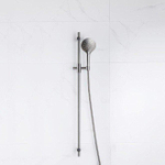 Fortifura Calvi glijstangset met ronde handdouche, metalen doucheslang Geborsteld Gunmetal PVD SW1159293