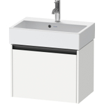 Duravit Ketho.2 Wastafelonderbouwkast - met 1 lade - 58.4x39x44cm - met greep antraciet - wit mat SW772891
