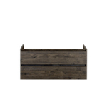 H&R Badmeubelen Infinity Wastafelonderkast - 120x44.8x55cm - 2 lades - greeploos - dubbele sifonuitsparing espresso SW529898