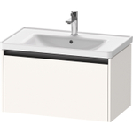 Duravit Ketho.2 Wastafelonderbouwkast - met 1 lade - 78.4x45.5x44cm - met greep antraciet - wit supermat SW772776