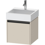 Duravit ketho meuble 2 vasques avec 1 tiroir 48.4x46x44cm avec poignée anthracite taupe super mat SW771820