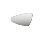 INK SP22 Miroir - 100x4x60cm - organique - dans un cadre en acier - gauche aluminium Or mat SW693141