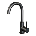 Brauer Black Edition wastafelkraan - model A - opbouw - hoog - ronde uitloop - mat zwart SW238155