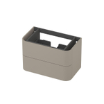 INK Concept R Meuble sous-lavabo - 80x45x52cm - 2 tiroirs - poignées rapportées - angles arrondis - MDF laqué - coton crème mat SW1405638