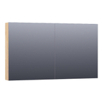 BRAUER Impress armoire de toilette - 120x70x15cm - sans éclairage - 2 portes miroir double face - chêne abouté gris SW393035