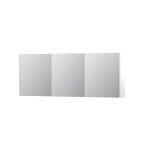 INK SPK1 armoire de toilette – 160 x 60 x 14 cm – 3 portes, portes-miroir double face – Blanc mat SW493907