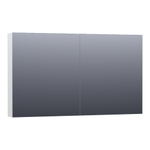 BRAUER Plain Spiegelkast - 120x70x15cm - 2 links/rechtsdraaiende spiegeldeuren - MDF - hoogglans wit SW393046