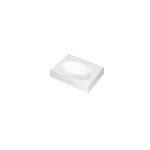 INK Smooth lavabo - 60x45x9cm - 1 bassin - 0 trous de robinet - polystone blanc brillant SW798225