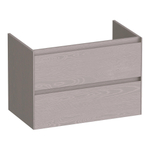 BRAUER Inspire wastafelonderkast 80 2 softclose lades - greeploos - 1 sifon uitsparing - Timber Greige SW1200733