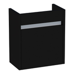 BRAUER Future Fonteinonderkast - 40x45x22cm - 1 rechtsdraaiende deur - greep - MDF - hoogglans zwart SW3052