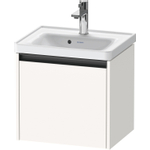 Duravit Ketho.2 Wastafelonderbouwkast - met 1 lade - 48.4x37.5x44cm - met greep antraciet - wit supermat SW772225