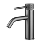 Wiesbaden Ribbd wastafelkraan met coldstart gunmetal PVD SW632115