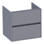 BRAUER Adore meuble sous-lavabo - 60x46x55cm - 2 tiroirs softclose - sans poignées - 1 découpe pour siphon - gris mat SW1198380
