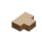 Fortifura Galeria Pièce de raccordement T pour combinaison de barres de renfort entre paroi fixe et paroi latérale Cuivre brossé SW876704