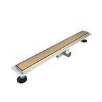 Fortifura Galeria douchegoot - 120cm - gesloten rooster - vloerflens - PVD - geborsteld messing (goud) SW1075437
