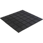La Mosaic Factory London carreau mosaïque - 30,9x30,9cm - carrelage mural et de sol - Carré - Porcelaine Noir Mat SW62229