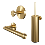 Brauer Gold Edition Ensemble d'accessoires de toilettes - 3 pièces - PVD - or brossé SW1164593