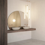 Riho Sunrise Miroir led salle de bain - 120x100cm - demi-cercle - capteur - chauffe miroir - Argent SW956420