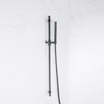 Fortifura Calvi glijstangset - met staafhanddouche - metalen doucheslang - mat zwart SW1159304