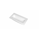 INK Reflekt lavabo - 80x40x1.5cm polystone central sans trou de robinet - blanc mat SW955991