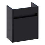BRAUER Nexxt Fonteinonderkast - 40x45x22cm - 1 rechtsdraaiende deur - greep - MFC - black wood SW522660