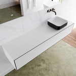 Mondiaz Lagom Meuble salle de bains 170x30.9x45cm Solid Surface Urban 2 tiroirs avec lavabo BINX vasque à poser Droite sans trous de robinet SW409343