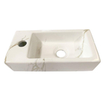 Wiesbaden Rhea S Mini fontein links - 36.5x18x9cm - keramiek carrara SW484771