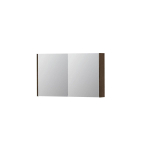 INK SPK1 armoire de toilette – 100 x 60 x 14 cm – 2 portes, portes-miroir double face – Placage Chocolate mat SW493710