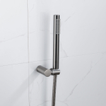 Fortifura calvi ensemble de douche à main comprenant une douchette à main, un support et un flexible de douche anti-torsion Gunmetal brossé PVD SW798083