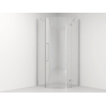 Van Rijn Products ST05 Kwartronde douchecabine met 8mm helder clear glas met stabilisatiestang 88x200cm chroom SW492915