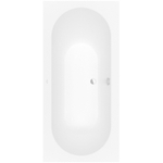 Villeroy & Boch Oberon kunststof duobad quaryl rechthoekig - 190x90x48cm - inclusief poten - Stone White (mat wit) SW454199