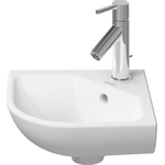 Duravit Me by starck lave-mains d’angle 43x38cm 1 trou de robinet avec trop-plein blanc SW84166