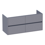 BRAUER Adore meuble sous-lavabo - 120x46x55cm - 4 tiroirs à fermeture douce - sans poignée - 2 découpes pour siphon - gris mat SW1198312