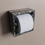 Mondiaz EASY Porte-papier toilette - CUBE 162 - 16x8.6x16cm - solid surface - Lava SW1026191